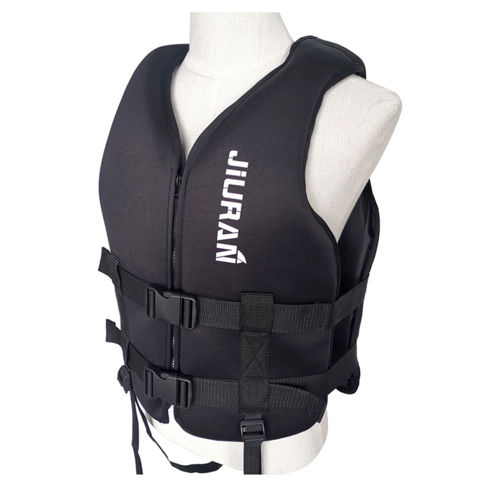 Life Jacket, Buoyancy Vest Assisted Swimming Life Jacket for Adults Kids,Black,L
