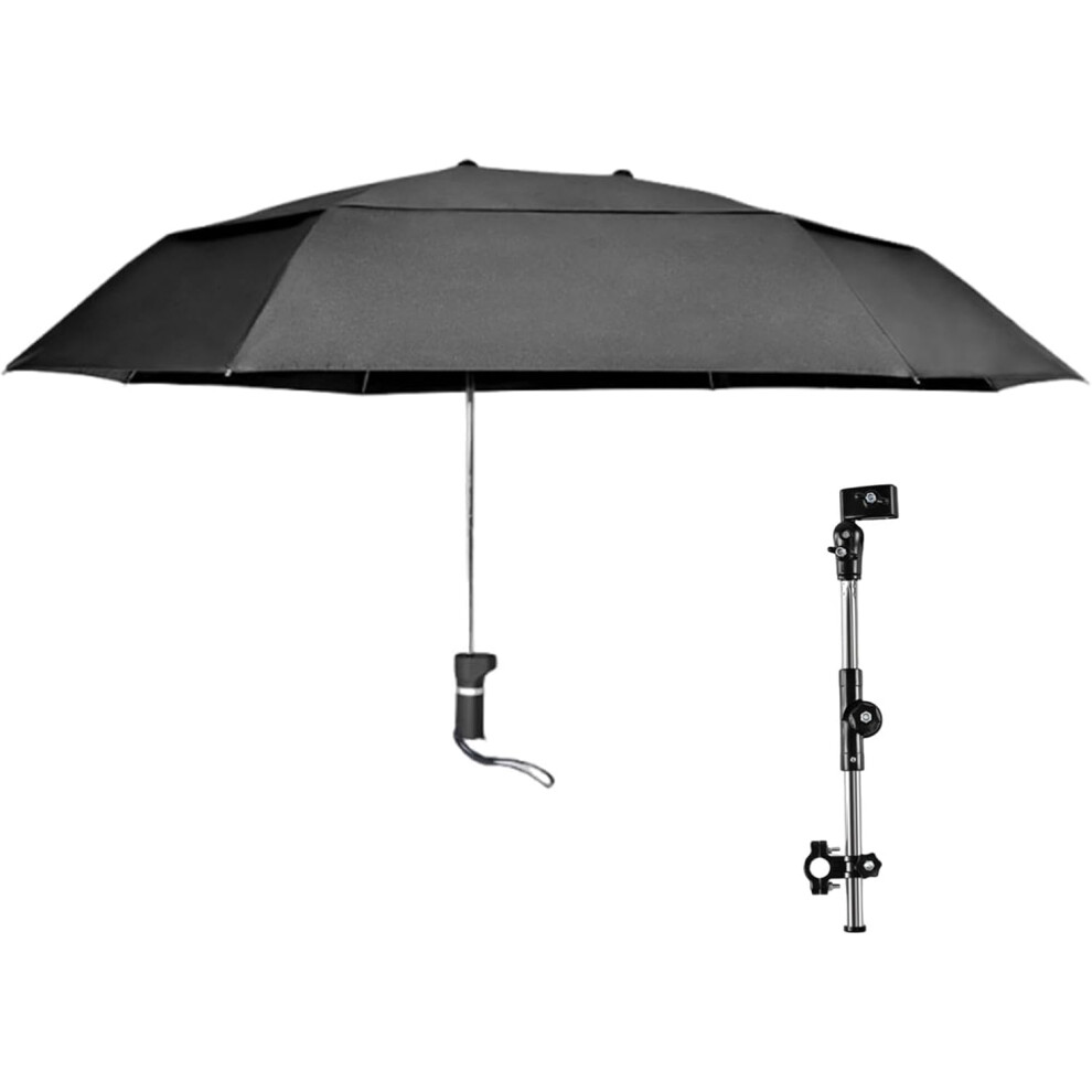 Chair Umbrella with Clamp,UV Protection Golf Umbrella with Clamp | Portable Outdoor Accessories Compact Sun Canopy for Strollers & Patio