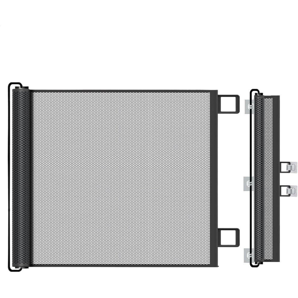(B, 110cm) Retractable Mesh Gate For Pets, Kid Safety Automatic Retractable Isolation Net, Multifunctional Pet Supplies Gates, Adjustable For Stairs,