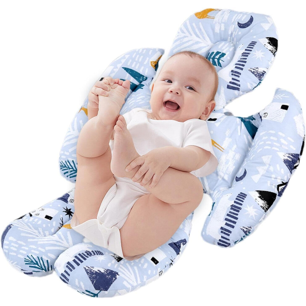 (Elk) Pram Baby Car Seat Cushion | Stroller Head Body Support Insert - Cotton Fabric Stroller Cushion Insert for Baby Cradles, Strollers, and Car Seat