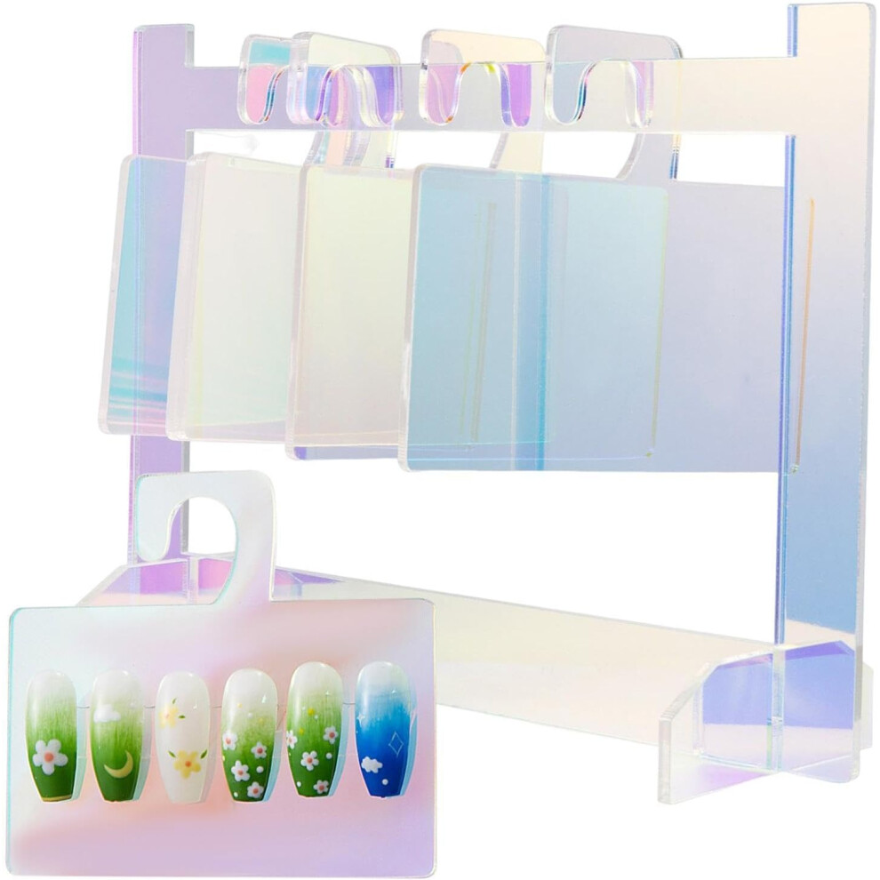 Nail Tip Display Board | Acrylic Display Polish Board For Nail Design - Professional Fingernail Tips Card Stand Salon Showing Shelf