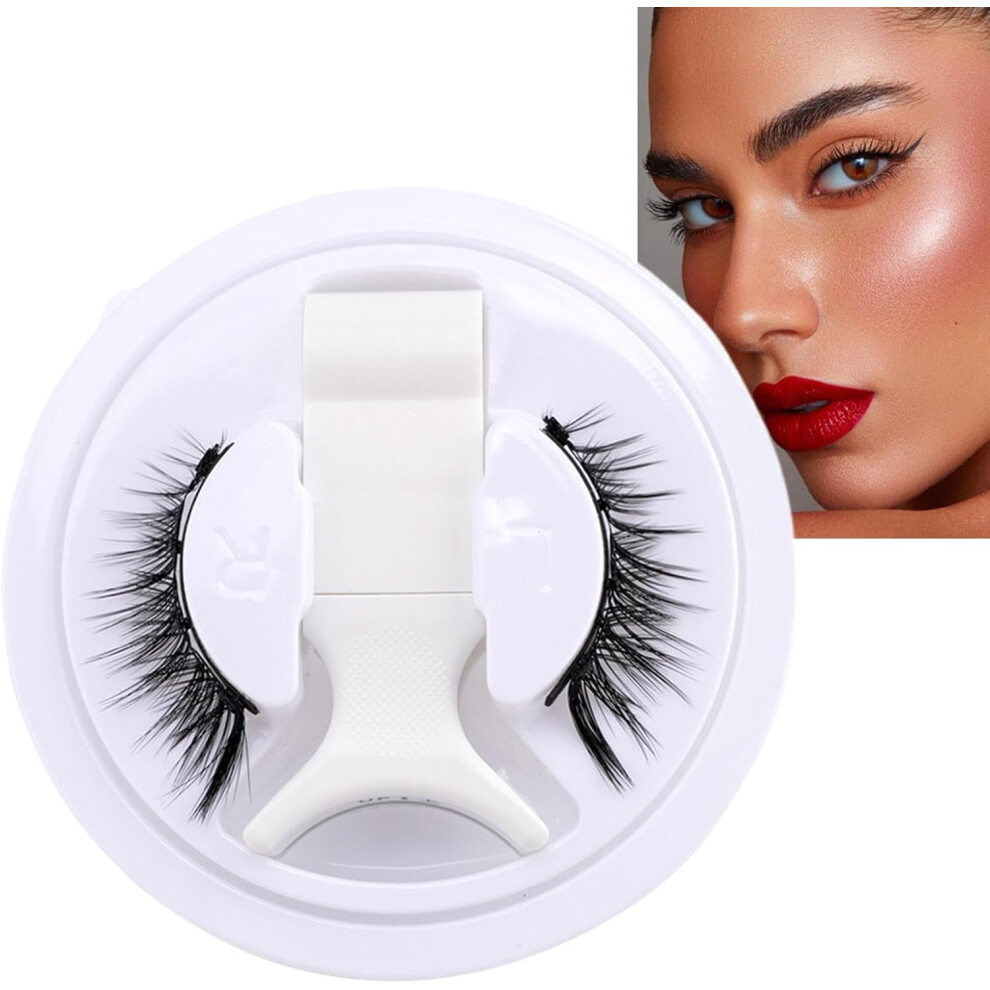 Natural Look Magnetic Eyelashes - No Glue Makeup False Lashes Set | Waterproof Cosmetic Tool for Beauty Salon, Business Trip, Home, Travel