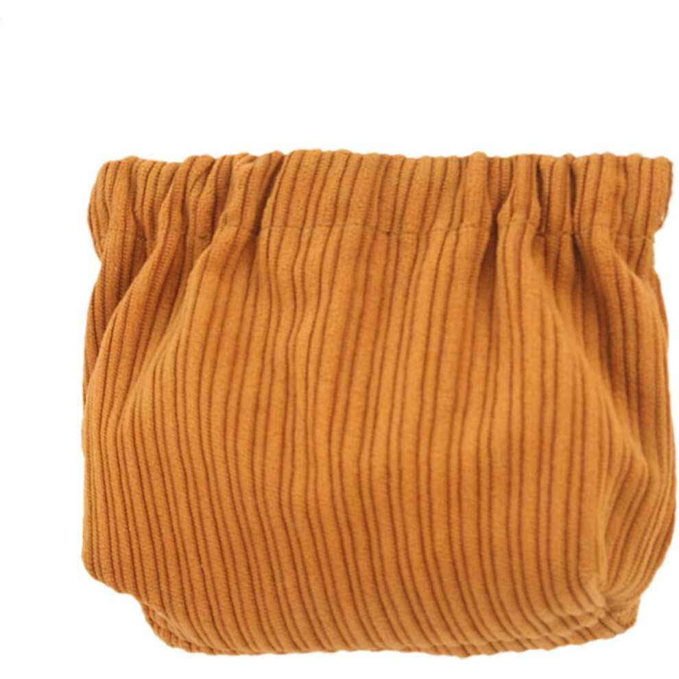 (Coffee) Lipstick Storage Pouch,Small Hair Tie Organizer Corduroy Storage Bag - Travel Pocket Cosmetic Bag Lipstick Bag for Girl & Women