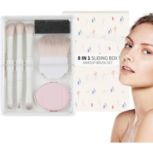 (White) Eye Shadow Brush | Soft Travel Makeup Brush Eyeshadow Brush Set With Storage Box | Portable Beauty Tools, Make Up Brushes For Women, Eyes, Cheeks,