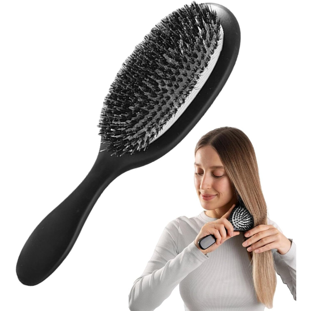 Oily Hair Brush,Anti Frizz Detangler Hair Brush for Long Hair | Hair Care for Thick Curly Thin Long Hair, Tipless Bristles to Prevent Breakage