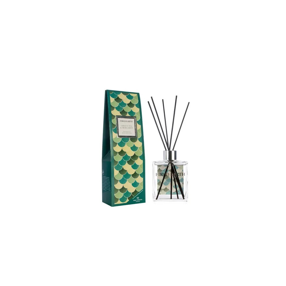 Wax Lyrical Fired Earth Ceramic Reed Diffuser - Green Tea & Bergamot