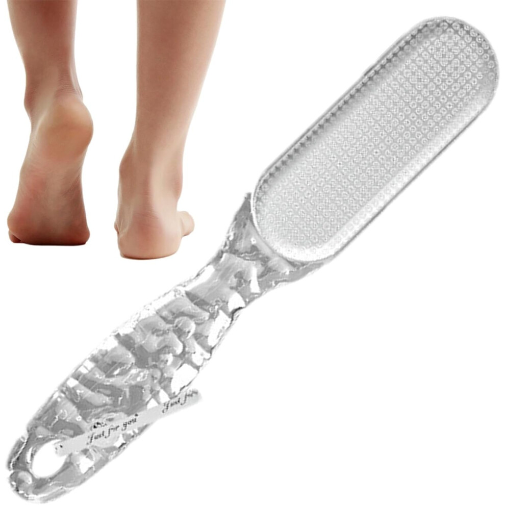 (Transparent) Foot File,2-in-1 Foot Scraper & Callus Remover - Professional Pedicure Tools Foot Scraper Reduces Calluses and Corns for Feet, Hands, Bo