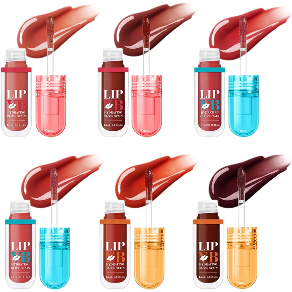Lip Gloss for Women - Nourishing Lip Gloss Tint,Non-greasy Lipstick Set for Travel Dating Friends Gathering Commuting Wedding