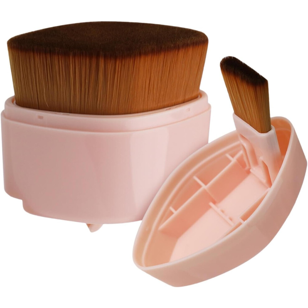 (2pc Pink) 2 Pack Foundation Makeup Brush, Concealer Brush, Tan Brush, Bronzer Brush, Powder Brush, Sunscreen Applicator For Kids, Body Makeup Brush F