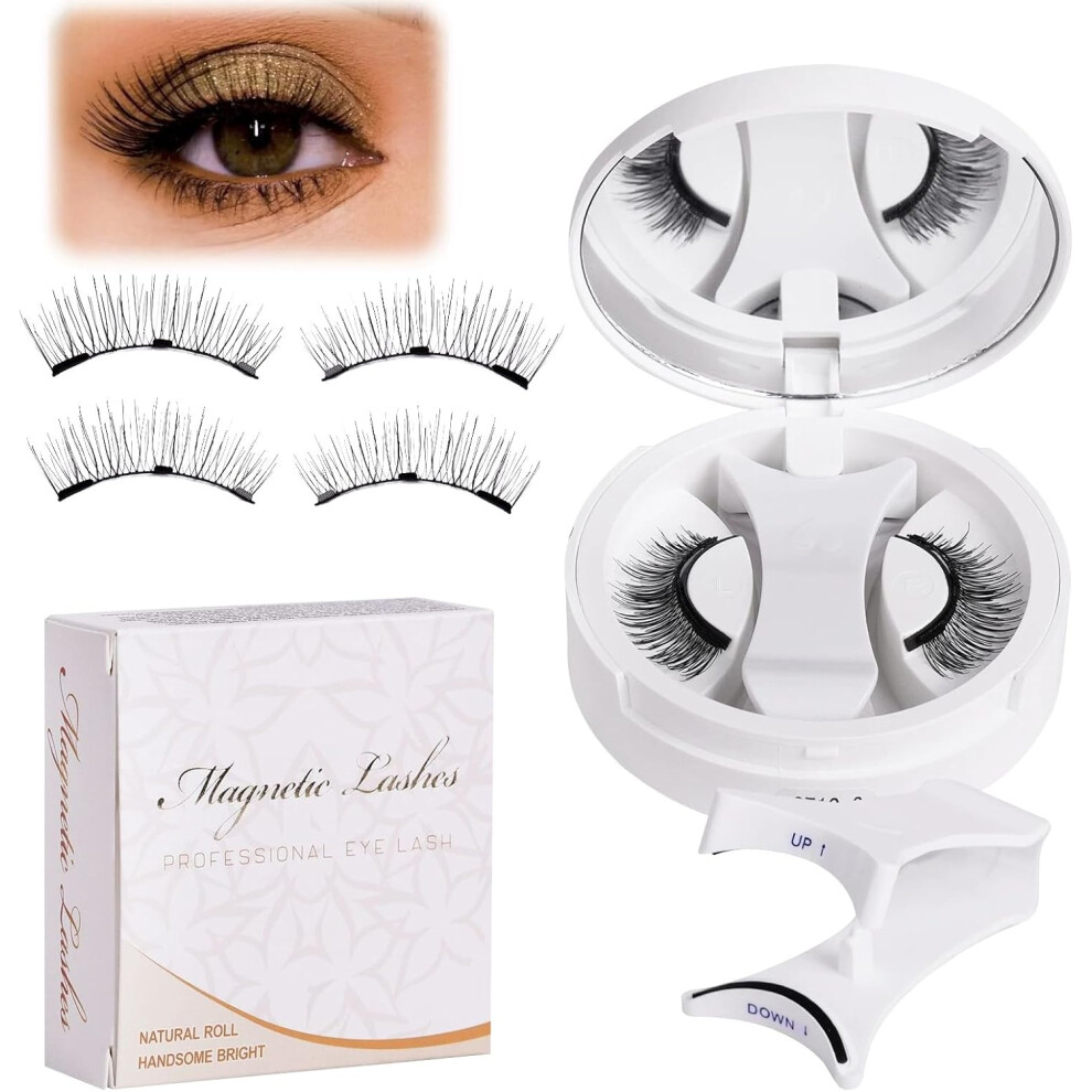 Magnetic Eyelashes - False Lashes for Daily - Reusable Natural Magnetic Eyelashes for Daily Wear Stage Makeup Salon Wedding