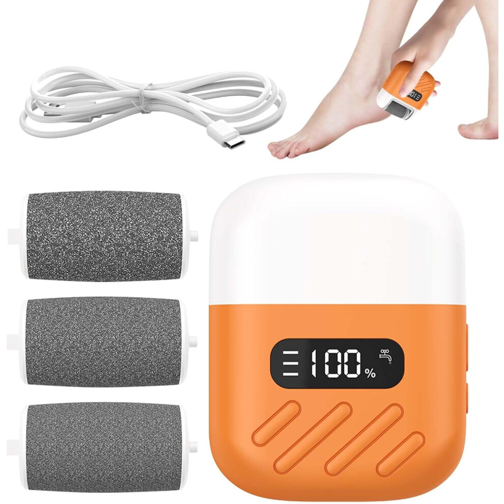 Electric Foot Grinder,Rechargeable Pedicure Polisher Electric Machine | Portable Electronic Pedicure Grinder for Hard Skin Removal at Home Travel and