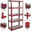 Vida Designs (Red) 5 Tier Garage Storage Rack Adjustable Shelf Unit 6