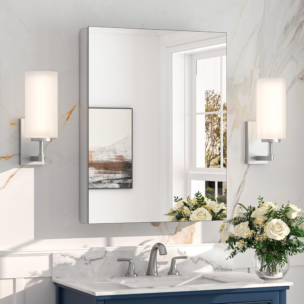 Small Single Mirrored Door Storage Cupboard