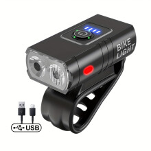 Fahrradlicht, 6 Lichtmodi USB wiederaufladbare Fahrradscheinwerfer für Straße, Mountainbike