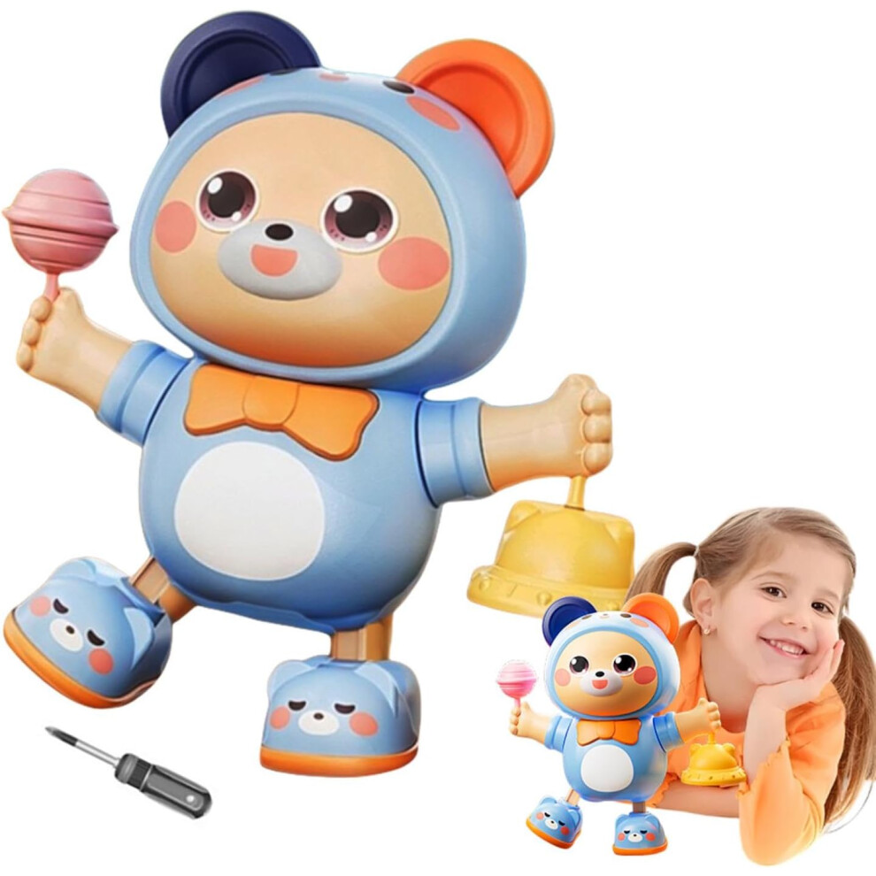 Dancing Animal Toys | Fun Bear Shape Moving Crawling Toy,Music Toys, Early Education Tool, Interactive Toys for Kids Aged 0-18 Months