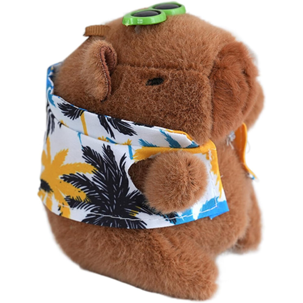 (Blue) Capybara Key Chain - Cute Stuffed Animal Toy Pendant with Cloth and,Hangable Decoration, Backpack Accessory for Boys Girls