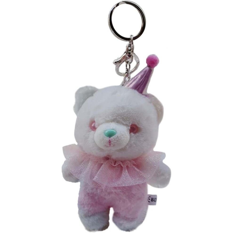 (Purple) Bear Plush Keychain - Plush Bear Keychain - Portable Bear Anime Plush Key Chain For Purse, Bag, Schoolbag Purple