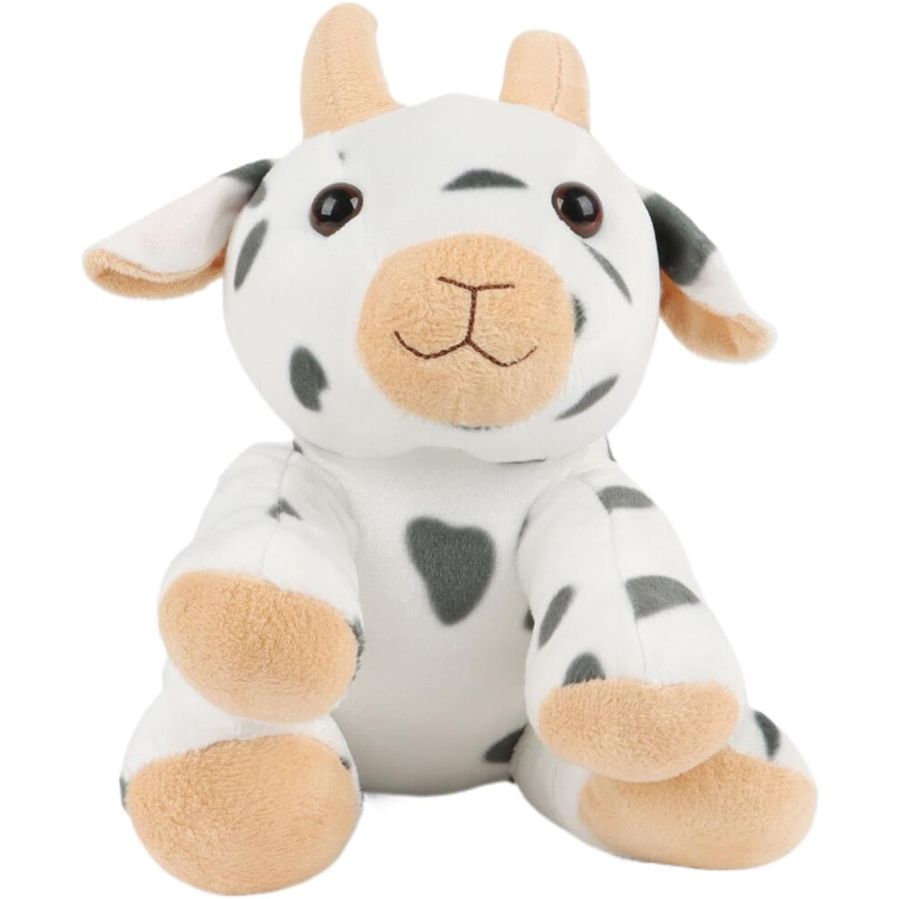 Goat Stuffed Animal | Huggable Farm Animal Toy,Cozy Goat Toy, Playful Companion, Tabletop Ornament, Toys for Bed, Sofa, Living Room, Bedroom