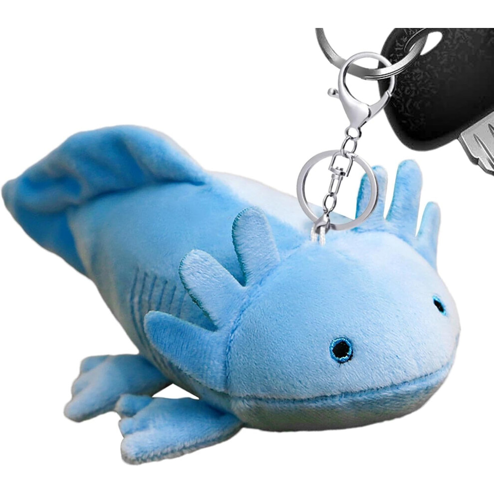(Blue) Keychain Stuffed Animal - Stuffed Newt Salamander Keychain - Cute Decorative Plush Pendant, Plush Newt Salamander Pendant, Stuffed Animals Keyc Blue