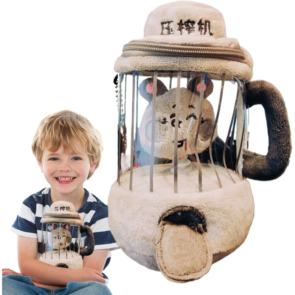 Small Mice Plush - Plush Juicer Toy | Easter Basket Stuffers, Sensory Play Animal Doll, Cute Nursery Decor for Educational Early Learning