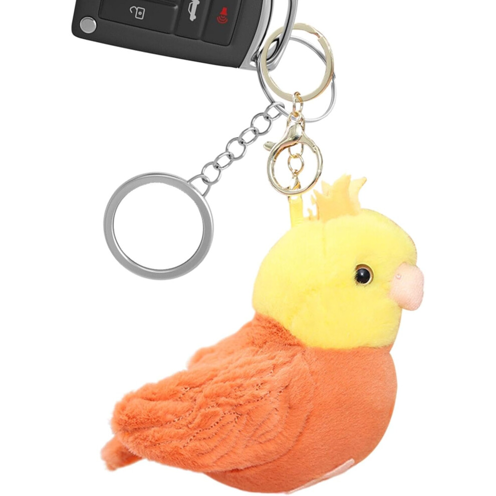 (Orange1) Keychain Parrot Plush,Keyrings Accessories Plush Backpack - Cute Anime Keychains, Exquisite Key Ring Bag Charm for Families, Lovers