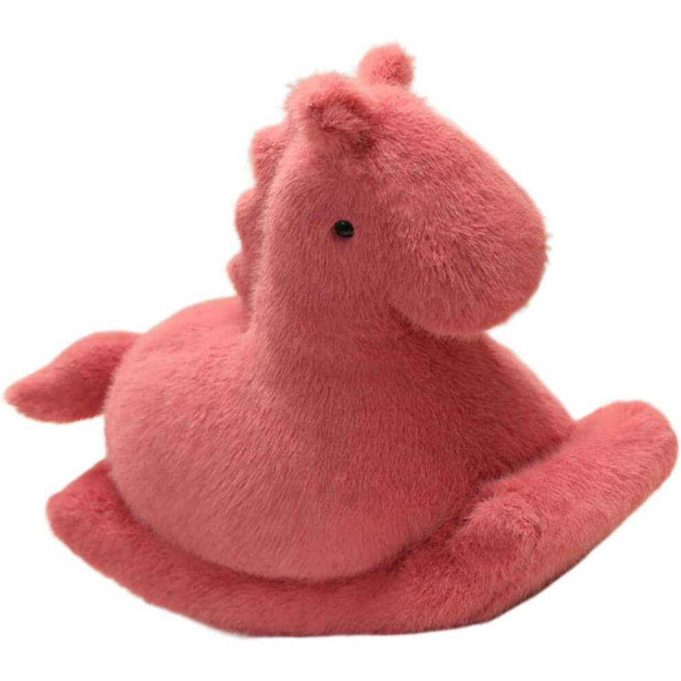 (Hot ) Stuffed Horse Plush Toy | 15.7 Inch Rocking Horse Huggable Toy - Soft Collectible Animal Desktop Ornament, Sleeping Companion For Bed Sofa Pink