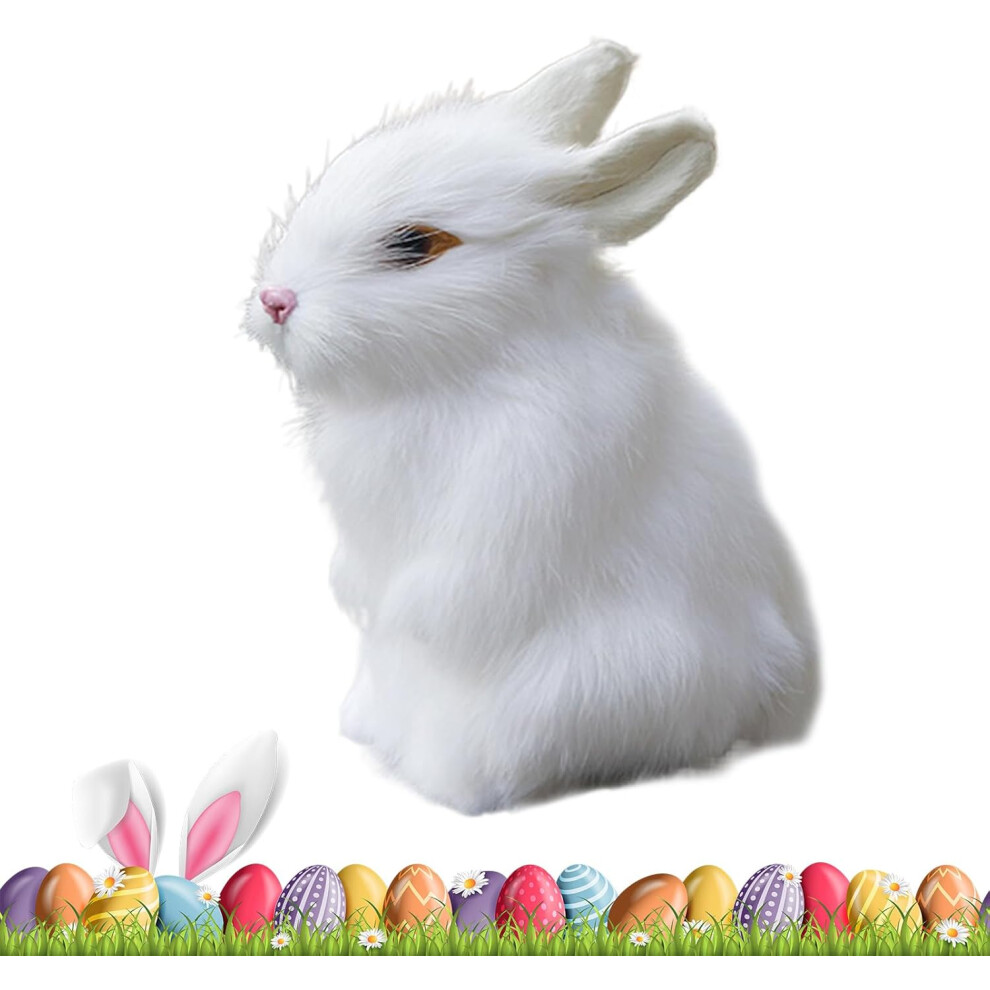 (White) Bunny Plush,Easter Rabbit Toy | Baby Bunny Bedtime Stuffed Animal Plush Easter Stuffers Toy Decoration for Boys Girls