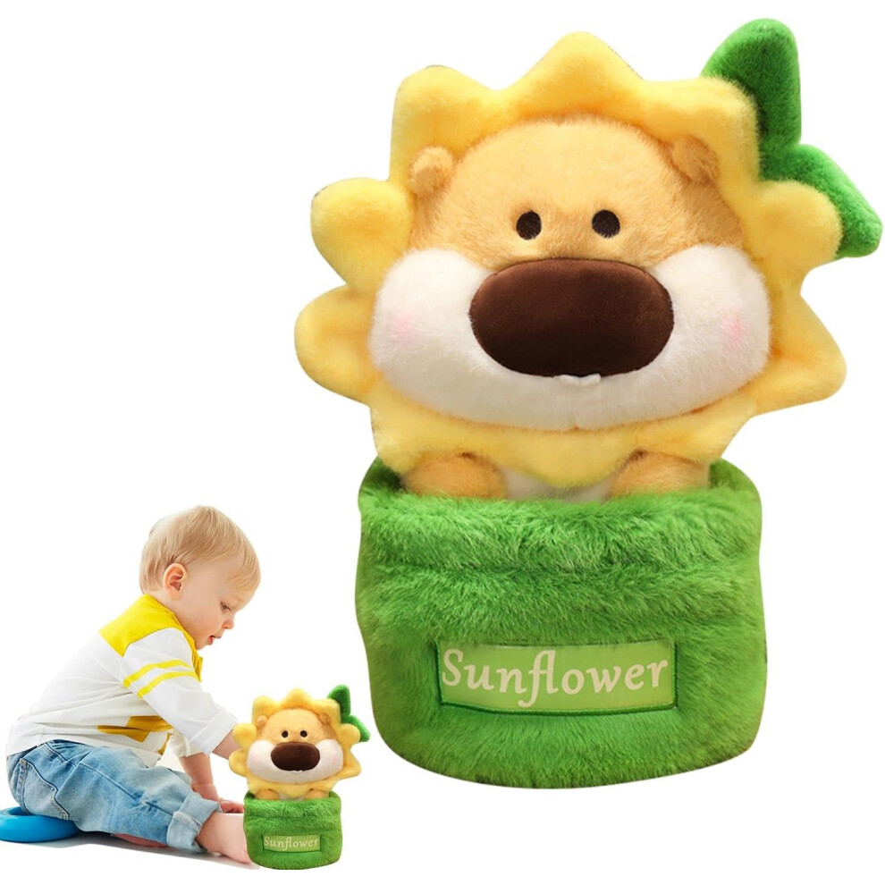 Hamster Stuffed Animal | Sunflower Hamster Toy with Flower Planter - Plushie Doll, Playful Companion For Kids Adults, Home Decoration