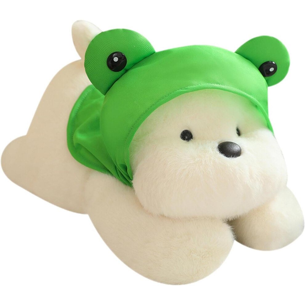 Dog Plush Doll,12 Inches West Highland Puppy Stuffed Animal - Cute Throw Pillow Cuddly Home Decor with Hat for Birthday & Living Room
