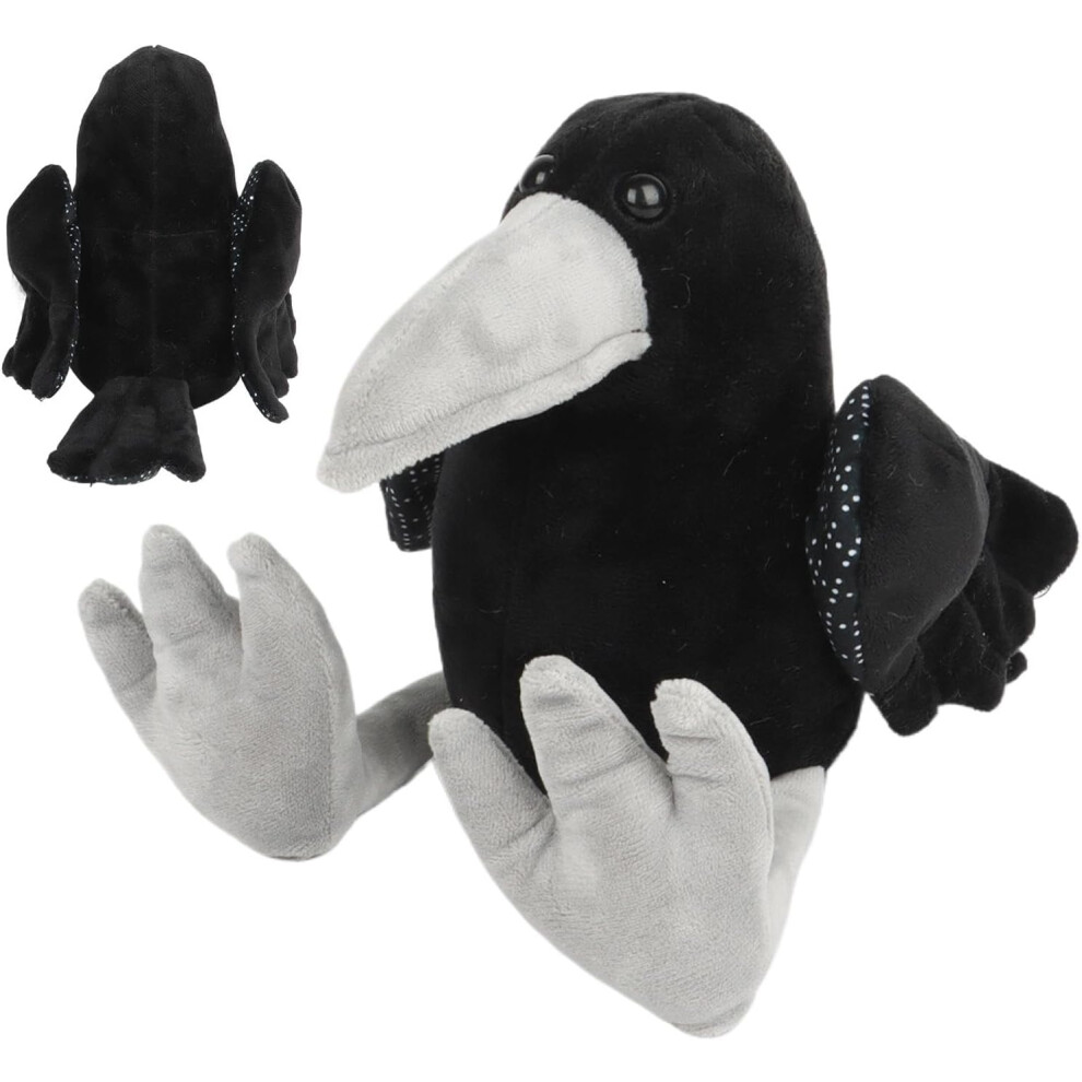 Raven Plush | Crow Plushies,Adorable Stuffed Animal Toy, Cuddly Raven Plush Doll For Living Room, Bedroom, Car, Kids' Room Black