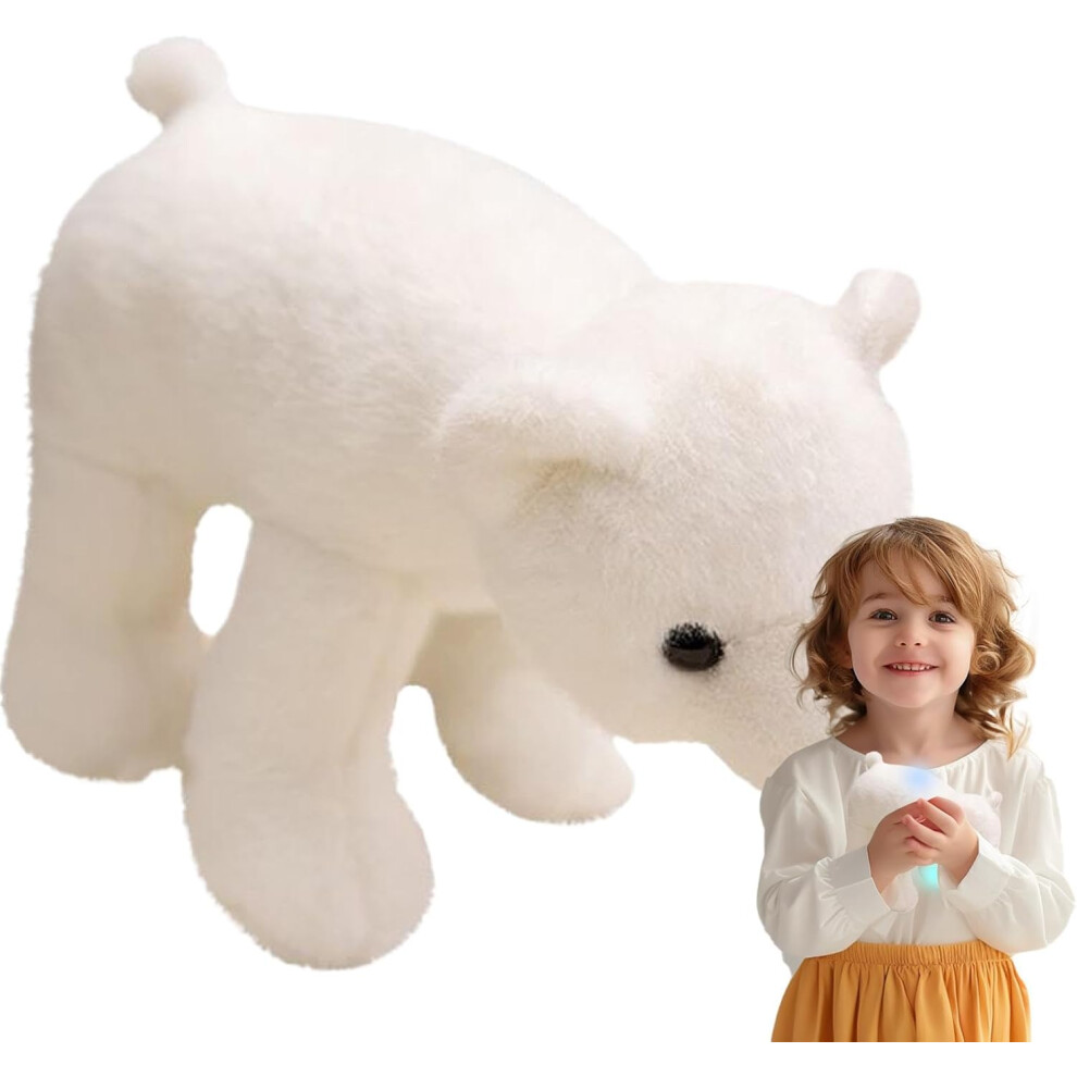 (Standing Posture) Polar Bear Plush - Polar Bear Plush Doll with Colorful LED Lights,Night Light Soft Doll Home Decor, Hugging Pillow for Boys Girls