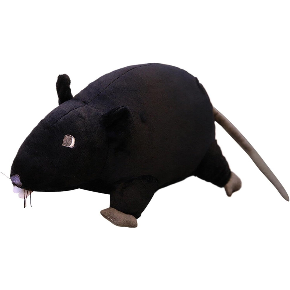 (Black) Rats Stuffed Animal - Mice Stuffed Animal Realistic Soft Plush Toy - Small Prank Party Supplies Fake Cat Toy for Indoor Cats