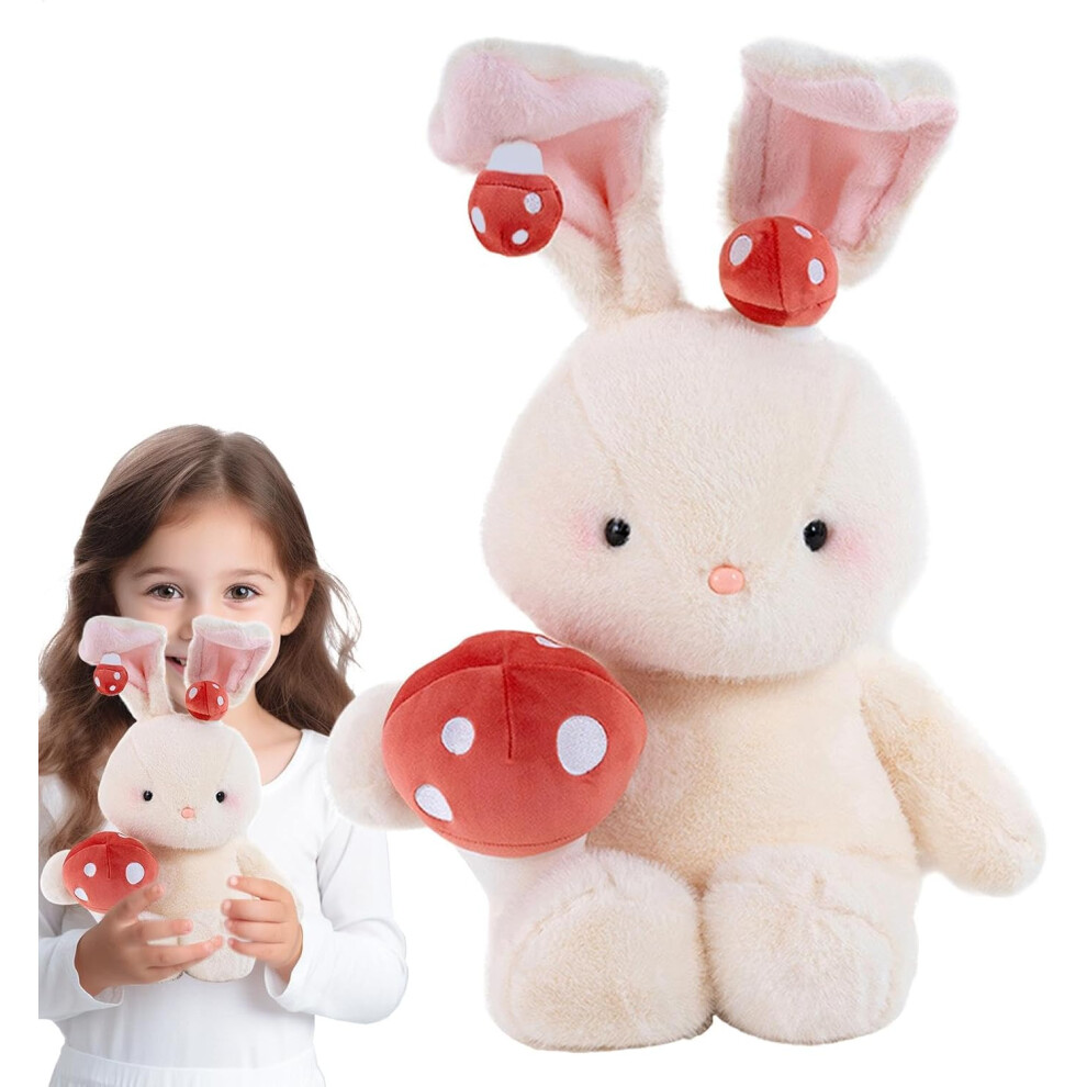 (30cm) Stuffed Bunny Plush, Stuffed Figure Toy with Mushroom, Cuddly Character Collection, Home and Sofa Decoration, Plush Dolls for Birthday