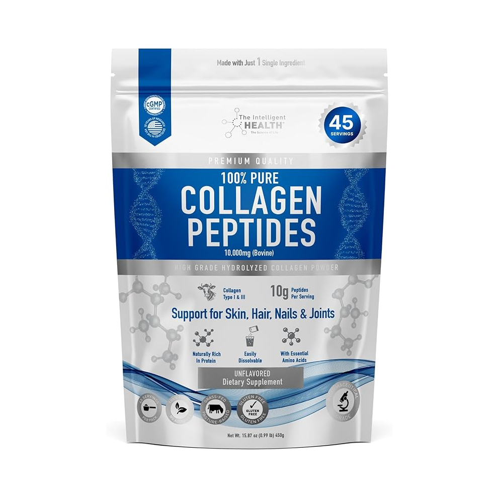 Hydrolysed Collagen Powder (Bovine) - High Protein Grass Fed Unflavoured Peptides - Collagen Supplements for Women | Gluten Free, Paleo & Keto