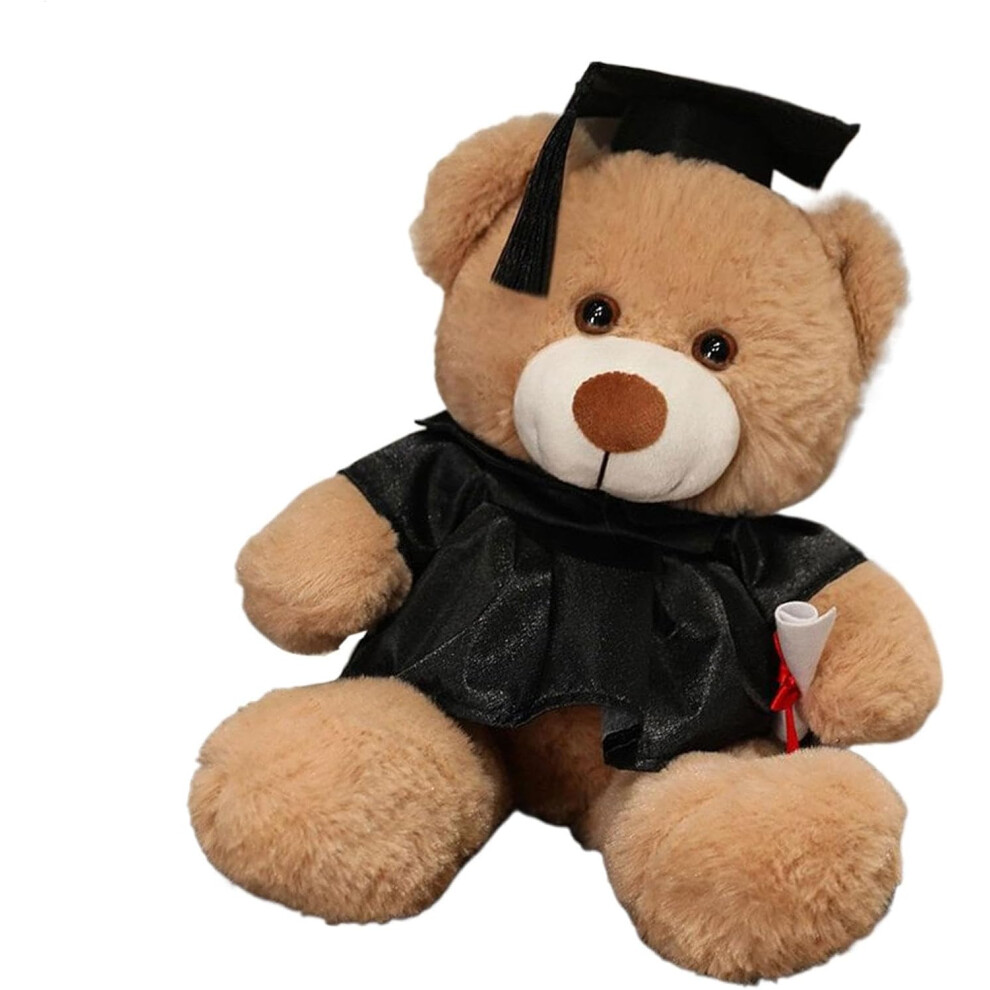 (Black#f) Bear with Graduation Hat Toys - Graduation Bear Stuffed Doll - Plush Pillows Portable Soft and Comfortable Toy for Sofa Table Window Car Bed Room Fami