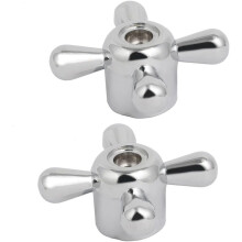 8 mm Spline Home Hardware Schraubmontage Zinklegierung verchromt Vierpunkt Wasserhahngriff 2 St??ck Modell: 79as201qo658