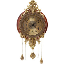 Retro-Wanduhr mit schwingendem Pendel, gro?e, ger?uschlose Wanduhr aus Metall f??r die Wand im Wohnzimmer und Schlafzimmer