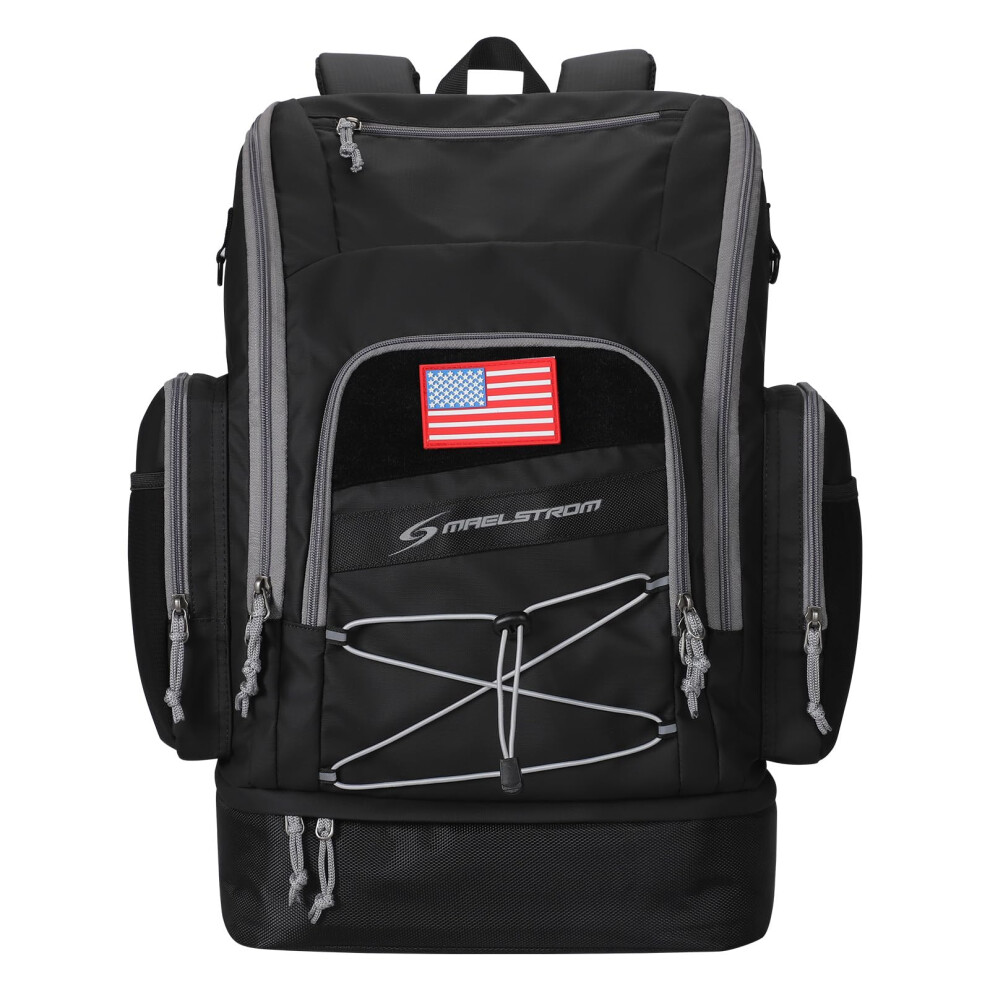Maelstrom Swim Backpack, 35L, Black, Waterproof, with Shoe Compartment and Wet/Dry Bag for Men and Women