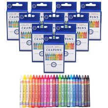 Color Swell Crayons Bulk Packs ? 10 Boxes of 24 Vibrant Colored Crayons of Teacher Quality Durable Classroom Pack for Kids Students Party Favors