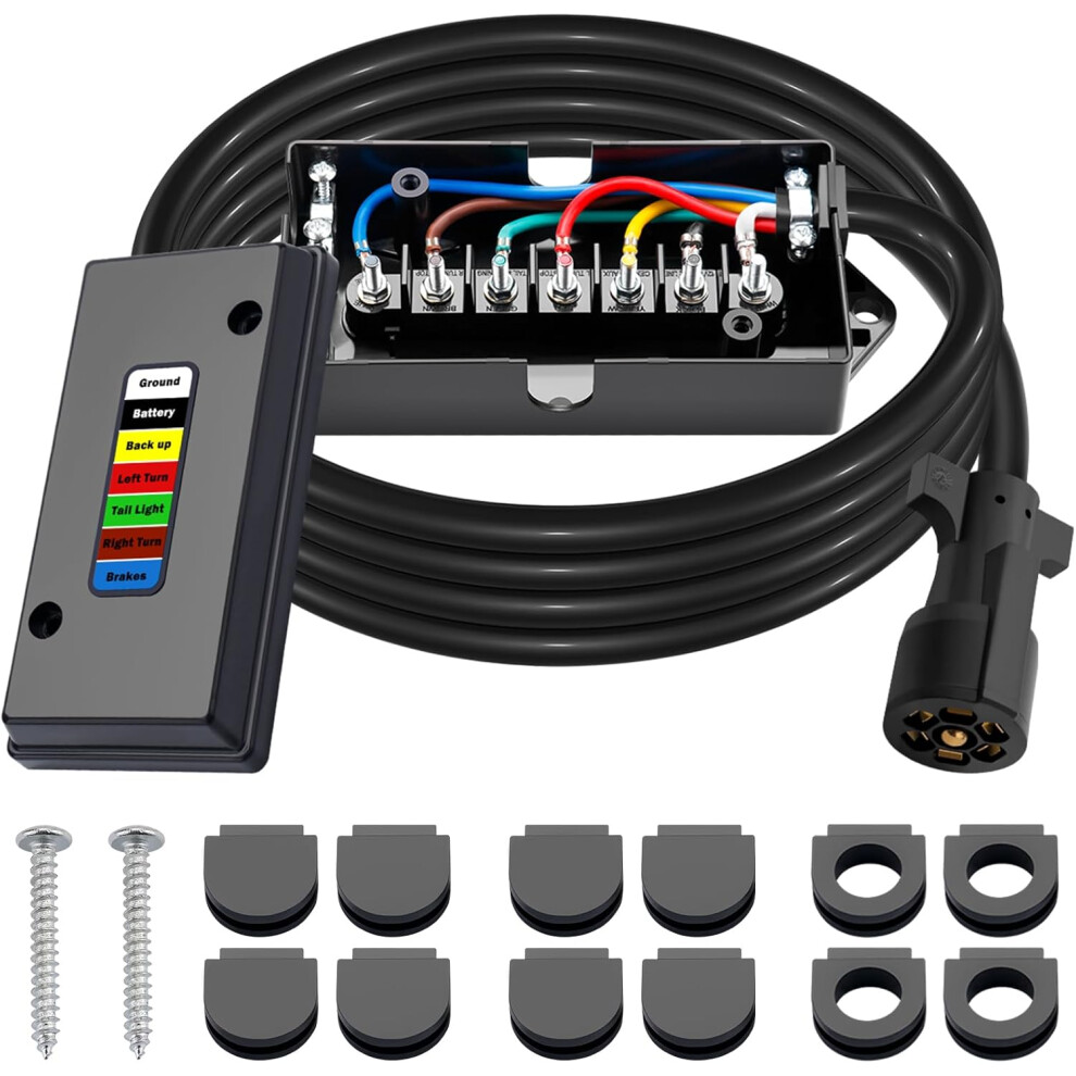 7-Way Trailer Wiring Harness Kit Light 763559349432