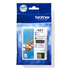 Cartouche d'encre jet d'encre Brother LC-421VALDR - Multipack 4 couleurs