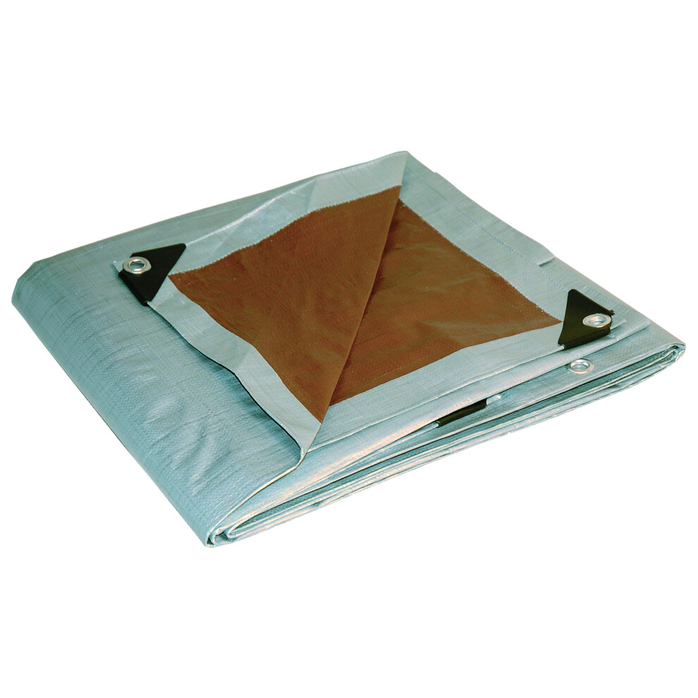 Dry Top 21554 Heavy Duty Tarp 15X54 Feet Silver/Brown 749856215540