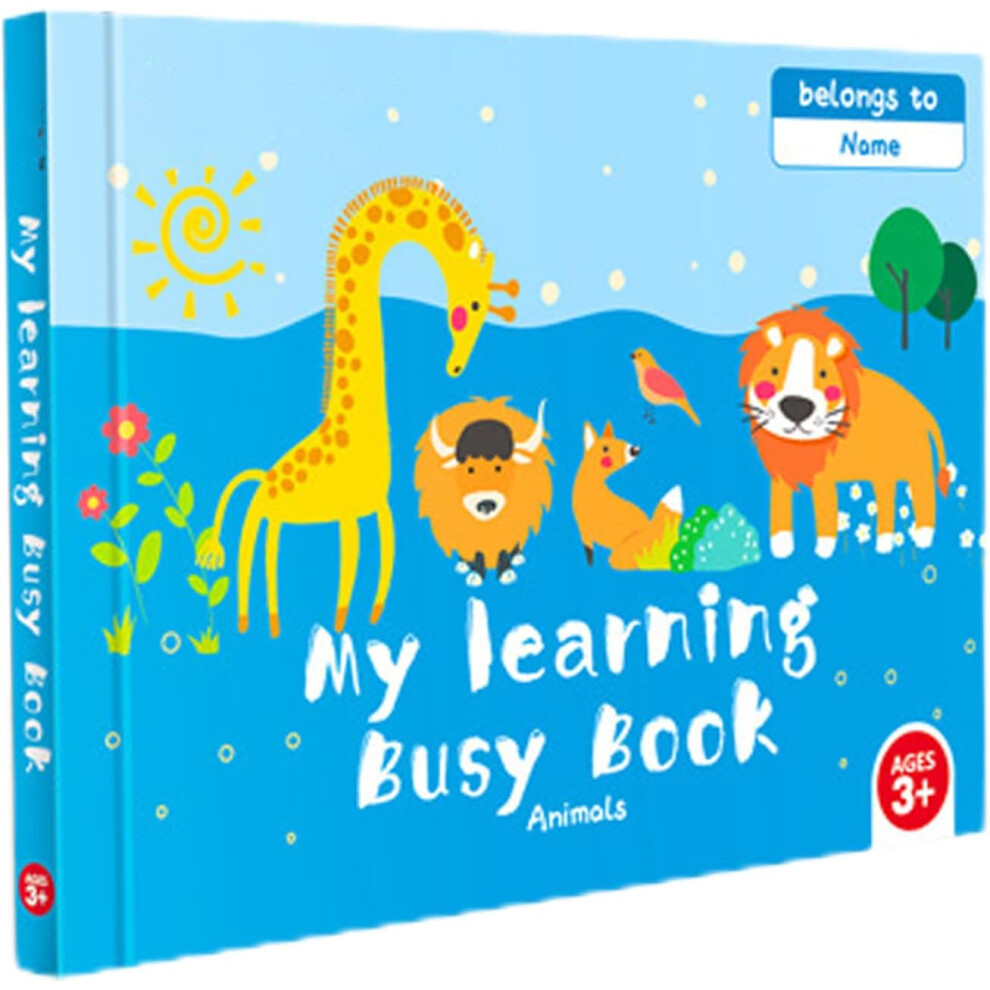 (D) Sensory Travel Book | Toddler Quiet Waterproof Busy Reusable Sticker Books - Portable Educational Preschool Learning Activities for Girl Boys