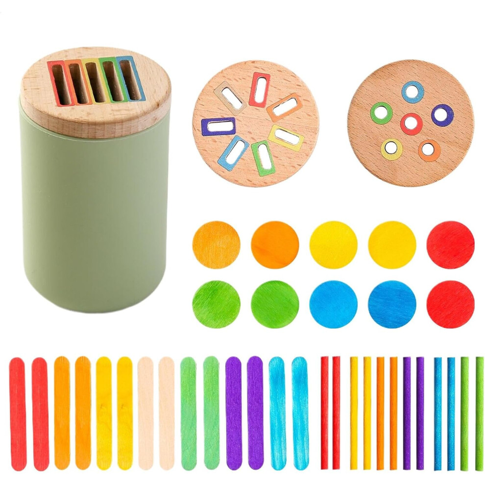 Color Shape Sorting Toy, Colorful Counting Sensory Toys, Toddler mo ntessori Toys, Wooden Magnetic Color Pairing Games, Sensory Shape Sorting Toys,