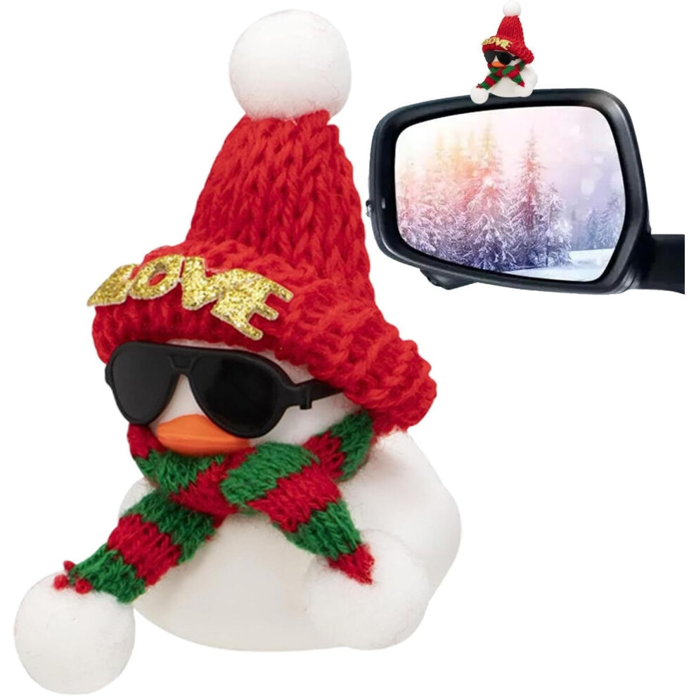 (Type B) Christmas Rubber Ducks Toys | Cute Duck With Scarf Novelty Squeeze ,Squeeze Duck Car Ornaments, Rubber Ducks Toys For Christmas And Room