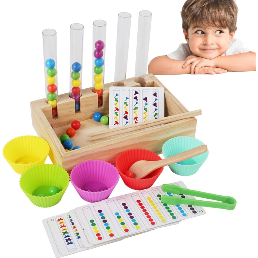 Bead Sorting Toy - Interactive Funny Puzzle Board Game Educational Cognitive | Hand Eye Coordination Play, Early Education Playset for Age 3 , Boys &