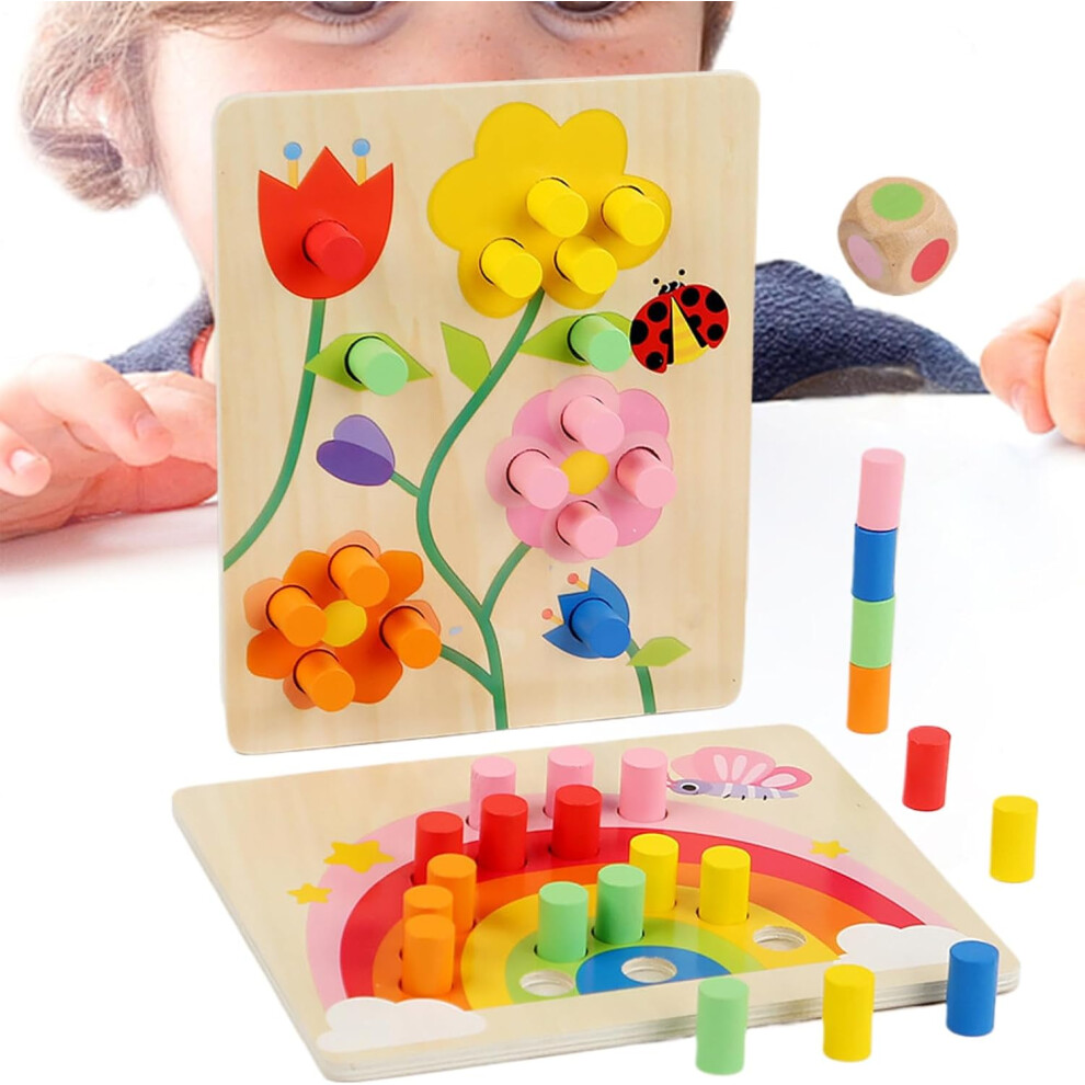 Color Matching Toys - Color Learning Activities - Fine Motor Skills Developmental Learning Toy for Boys Girls 3 , Preschool Homeschool Activities