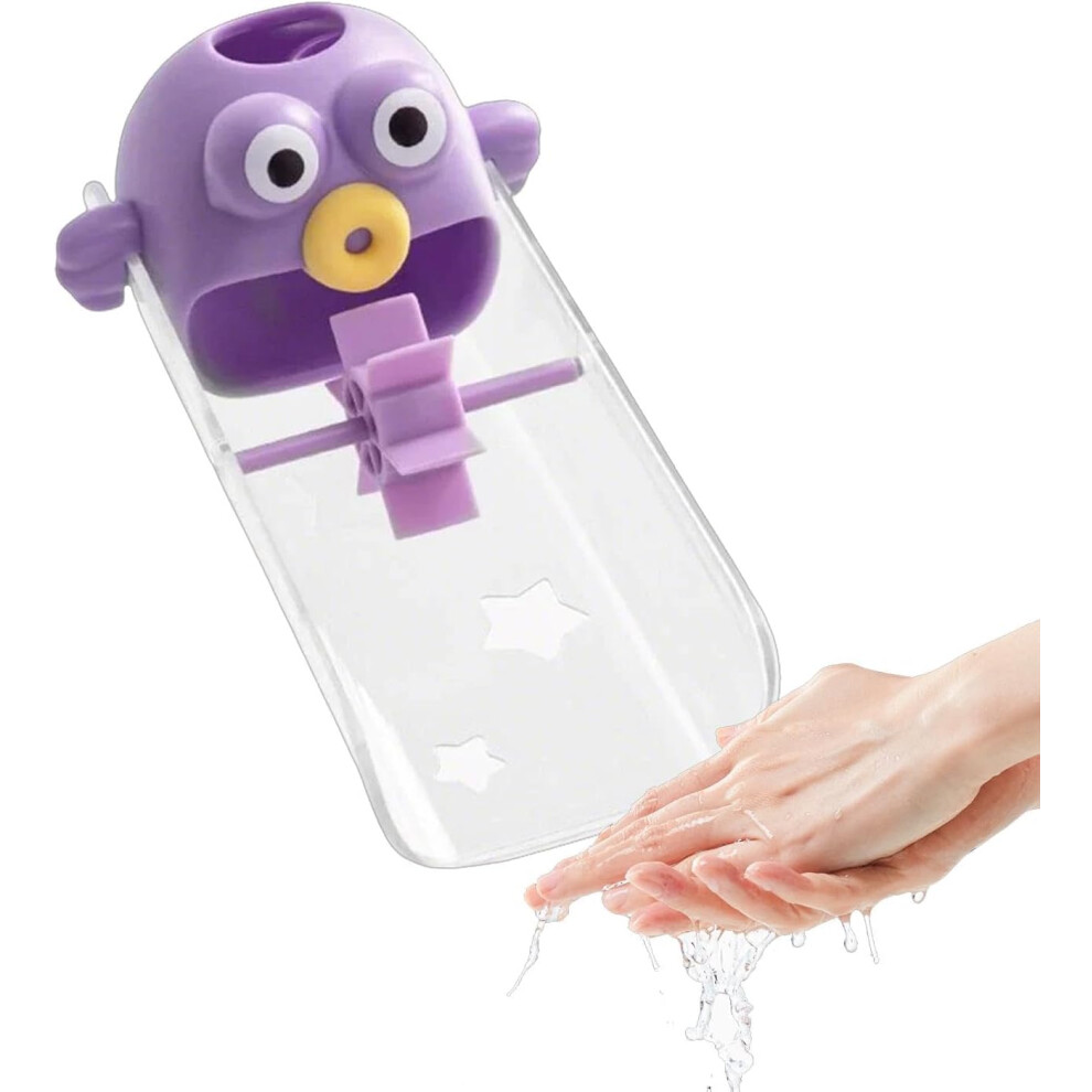 (Purple) Kids Sink Extender - 2X Silicone Bath Faucet Extenders | Bathroom Sink Faucet Extender, Kids Faucet Cover, Outdoor Faucet Extension For Conne Purple