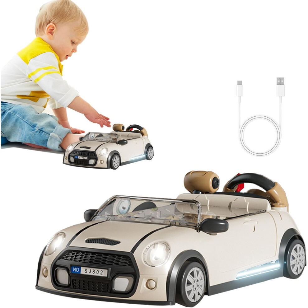 (Beige) Car Racing Adventure Toy - Kids Simulation Adventure Driving Racing Car Toddler Driving Toy - Kids Steering Wheel, Racing Car Babies Toy For Beige