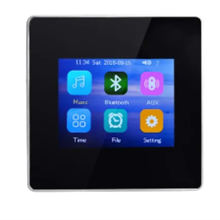 Home Theater Hifi Fidelity Amplifier Built-in Bluetooth 5.0 Module Full Screen Touch Digital Amplifier Black